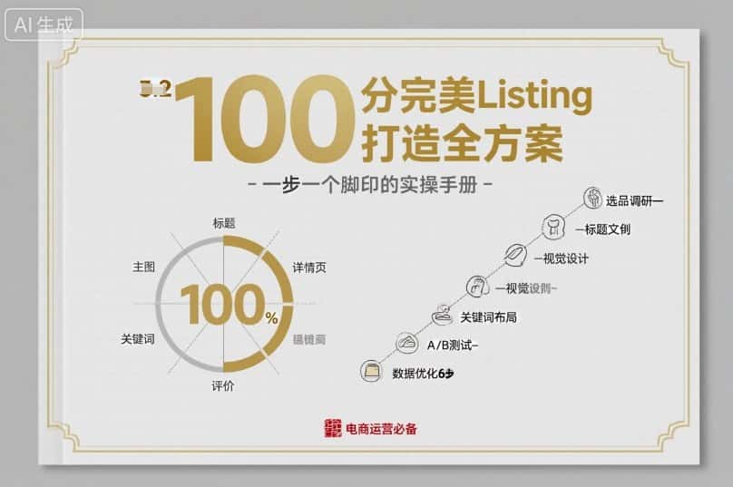 100分完美Listing打造全方案，想要完美listing必须是需要一步一个脚印的-优优云创