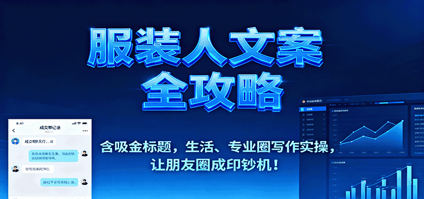 服装人文案全攻略,含吸金标题,生活、专业圈写作实操,让朋友圈成印钞机!-副业吧