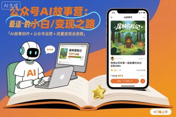 公众号ai故事营，最适合小白的自媒体变现之路-优优云创