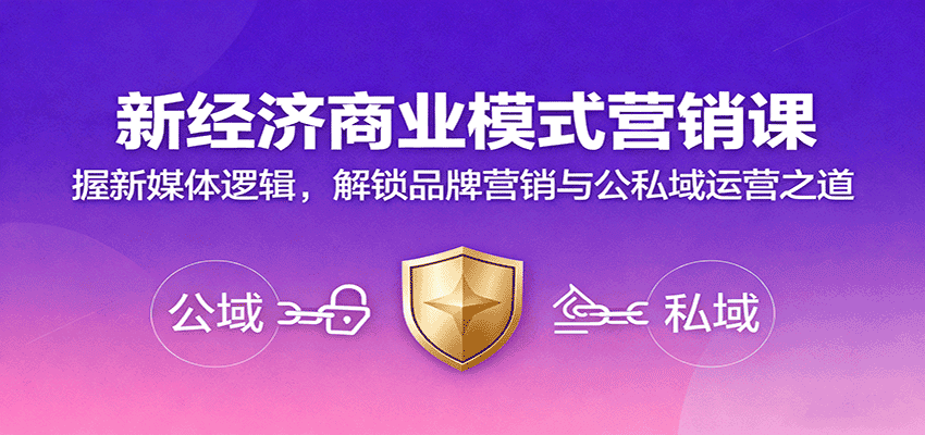 新经济商业模式营销课，握新媒体逻辑，解锁品牌营销与公私域运营之道-优优云创