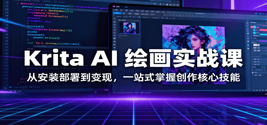 Krita AI 绘画实战课：从安装部署到变现，一站式掌握创作核心技能-优优云创