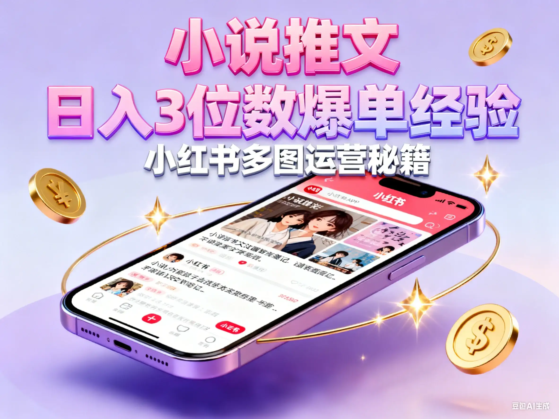 小说推文 小红书多图每天稳定3位数收益爆单大佬经验分享-优优云创网