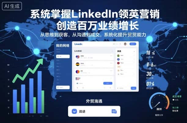 系统掌握LinkedIn领英营销，创造百万业绩增长，从思维到获客，从沟通到成交，系统化提升外贸能力-副业吧