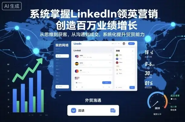 【精】系统掌握LinkedIn领英营销，创造百万业绩增长，从思维到获客，从沟通到成交，系统化提升外贸能力-优优云创