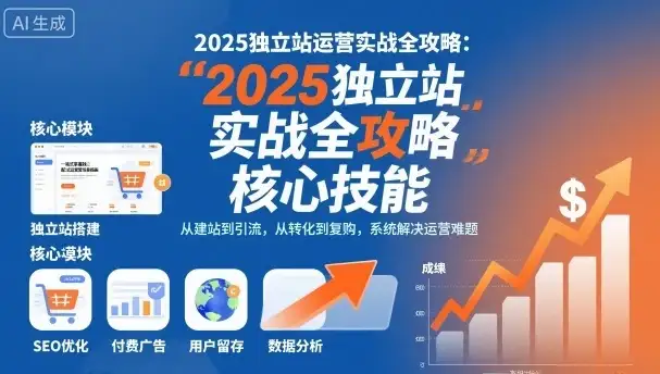 【精】2025独立站运营实战全攻略，一站式掌握独立站运营核心技能-优优云创