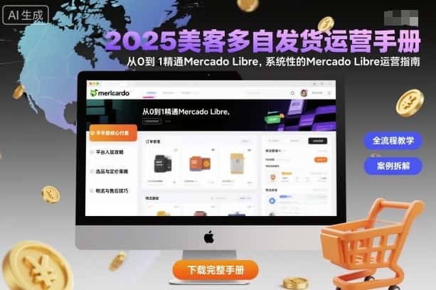 2025美客多自发货运营手册：从0到1精通Mercado Libre，系统性的Mercado Libre运营指南-副业吧