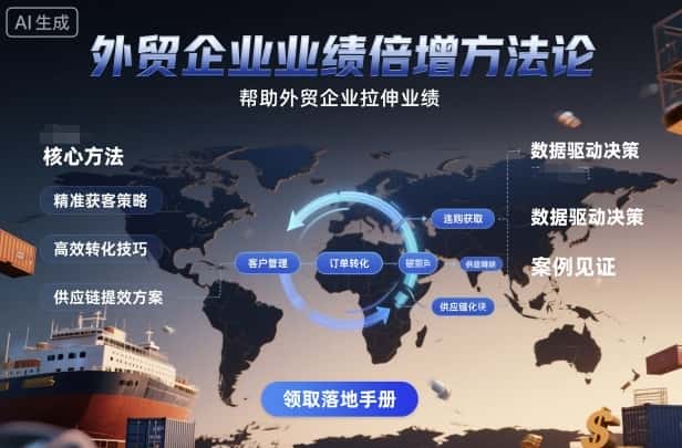 外贸企业业绩倍增方法论,帮助外贸企业拉伸业绩-副业吧