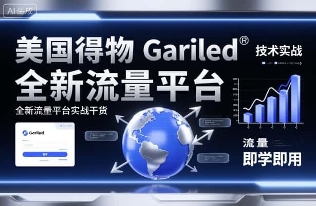美国得物Gariled技术实战，全新流量平台​实战干货，即学即用-优优云创