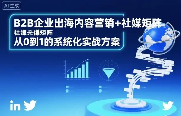【精】B2B企业出海内容营销+社媒矩阵，从0到1的系统化实战方案-优优云创