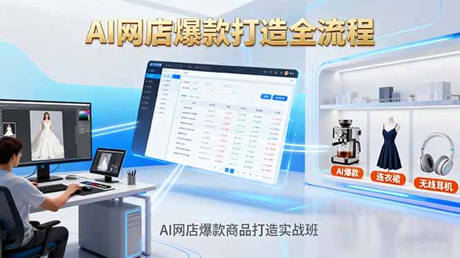 AI网店爆款商品打造实战班：AI技术实现商品图智能处理，快速搭建AI网店-优优云创