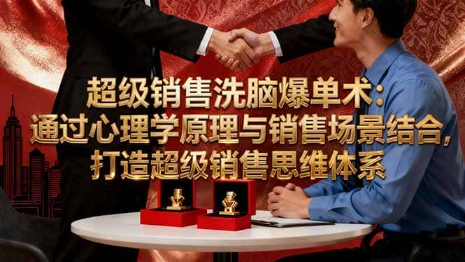 超级销售洗脑爆单术：通过心理学原理与销售场景结合,打造超级销售思维体系-优优云创