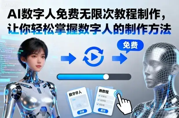 AI数字人免费无限次教程制作，让你轻松掌握数字人的制作方法-优优云创