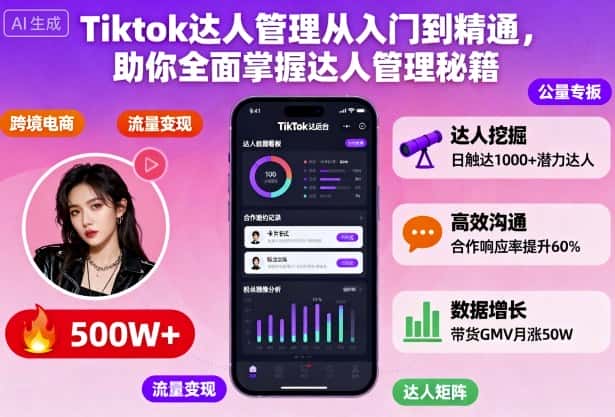 Tiktok达人管理从入门到精通，助你全面掌握达人管理秘籍-优优云创