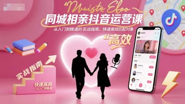 同城相亲抖音运营课，从入门到精通的实战指南，快速高效匹配对象-优优云创