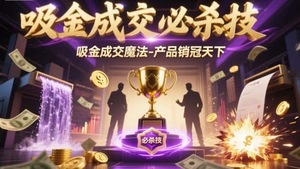 吸金成交必杀技，吸金成交魔法-产品销冠天下-优优云创