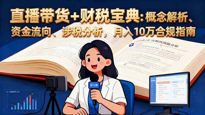 直播带货+财税宝典：概念解析、资金流向、涉税分析，月入10万合规指南-副业吧