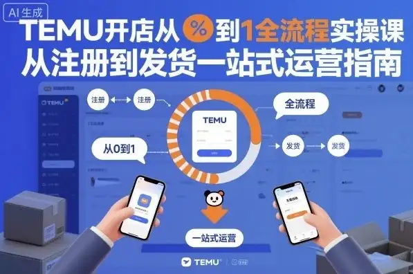 【精】TEMU开店从0到1全流程实操课，从注册到发货一站式运营指南-优优云创
