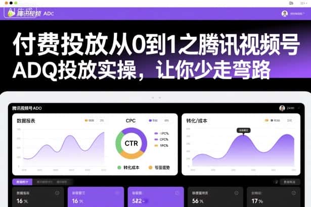 付费投放从0到1之腾讯视频号ADQ投放实操，让你少走弯路-优优云创