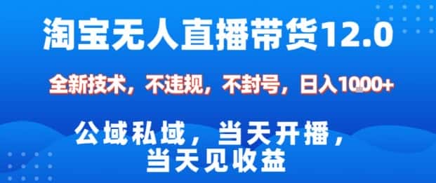 淘宝无人直播12.0，公域私域技术，不封号，不违规布局双十一流量风口，日入1k(独家技术)【揭秘】-优优云创