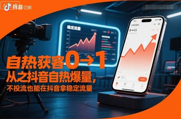 自热获客从0到1之抖音自热爆量，不投流也能在抖音拿稳定流量-副业吧