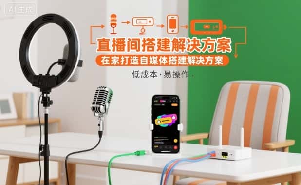 直播间搭建解决方案，在家打造自媒体搭建解决方案-优优云创