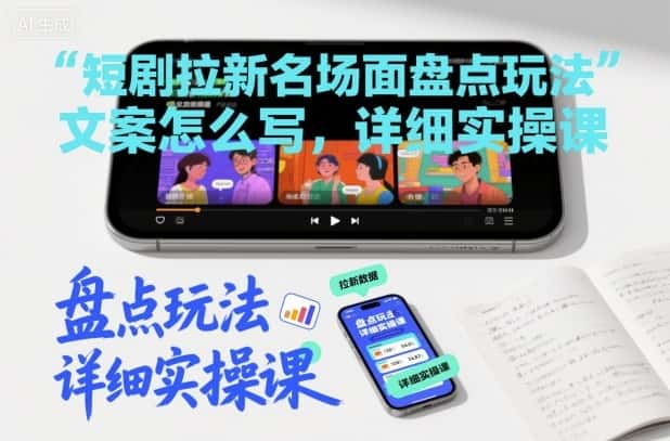 短剧拉新名场面盘点玩法文案怎么写，详细实操课-优优云创