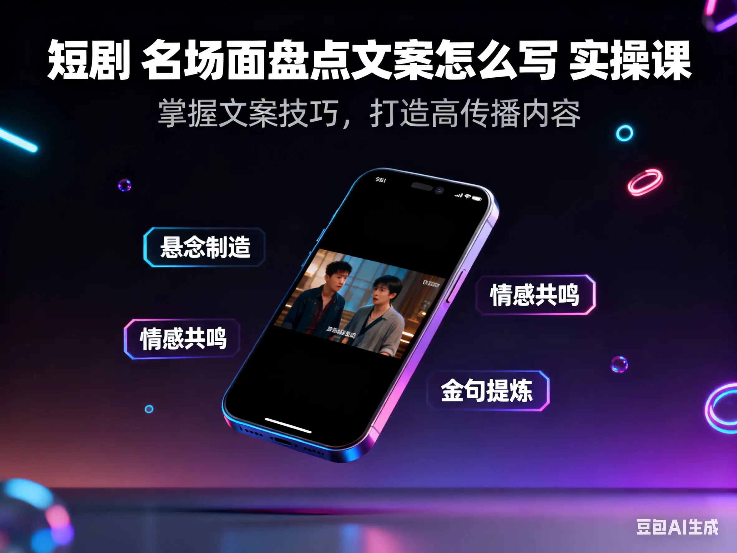 短剧 名场面盘点文案怎么写 实操课-优优云创