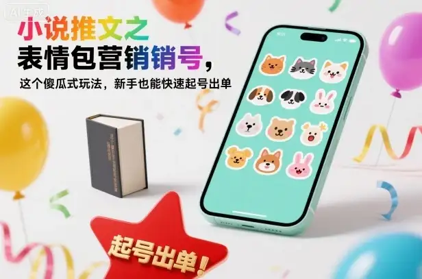 【精】小说推文之表情包营销号，这个傻瓜式玩法，新手也能快速起号出单-优优云创