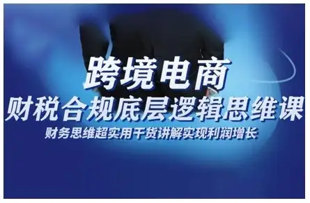 【精】跨境电商财稅合规底层逻辑思维课，财务思维超实用于货讲解实现利润增长-优优云创