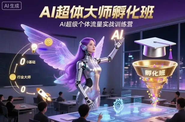【精】AI超体大师孵化班，AI超级个体流量实战训练营-优优云创