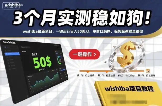 3个月实测稳如狗！wishlba最新项目，一键运行日入50美刀，单窗口躺挣，保姆级教程全给你【揭秘】-优优云创