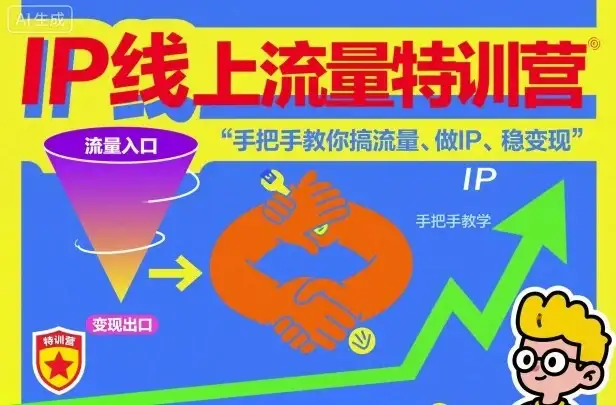 【精】IP线上流量特训营，手把手教你搞流量、做IP、稳变现-优优云创