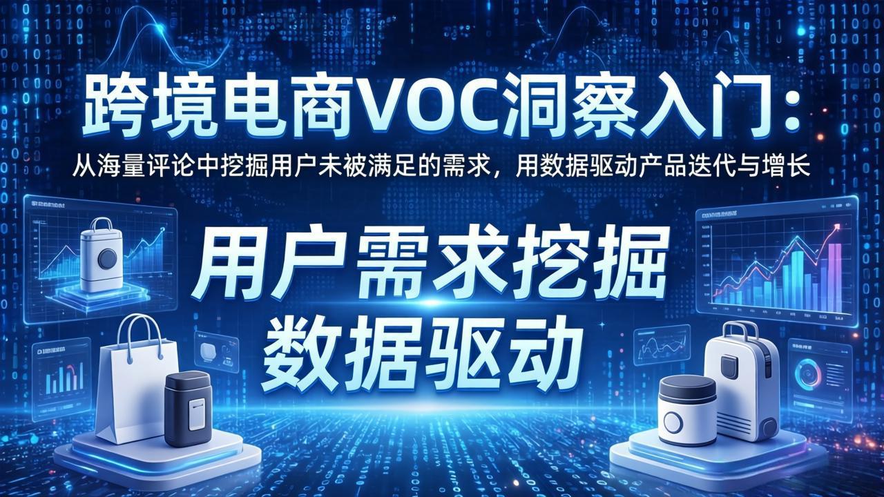 跨境电商VOC洞察入门：从海量评论中挖掘用户未被满足的需求，用数据驱动产品迭代与增长-优优云创