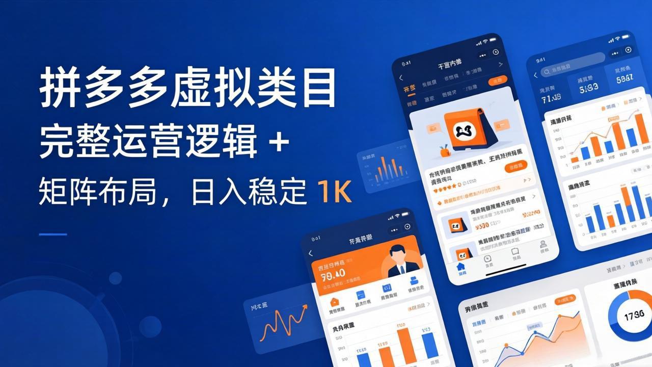 拼多多虚拟类目干货：完整运营逻辑 + 矩阵布局，日入稳定 1K-优优云创