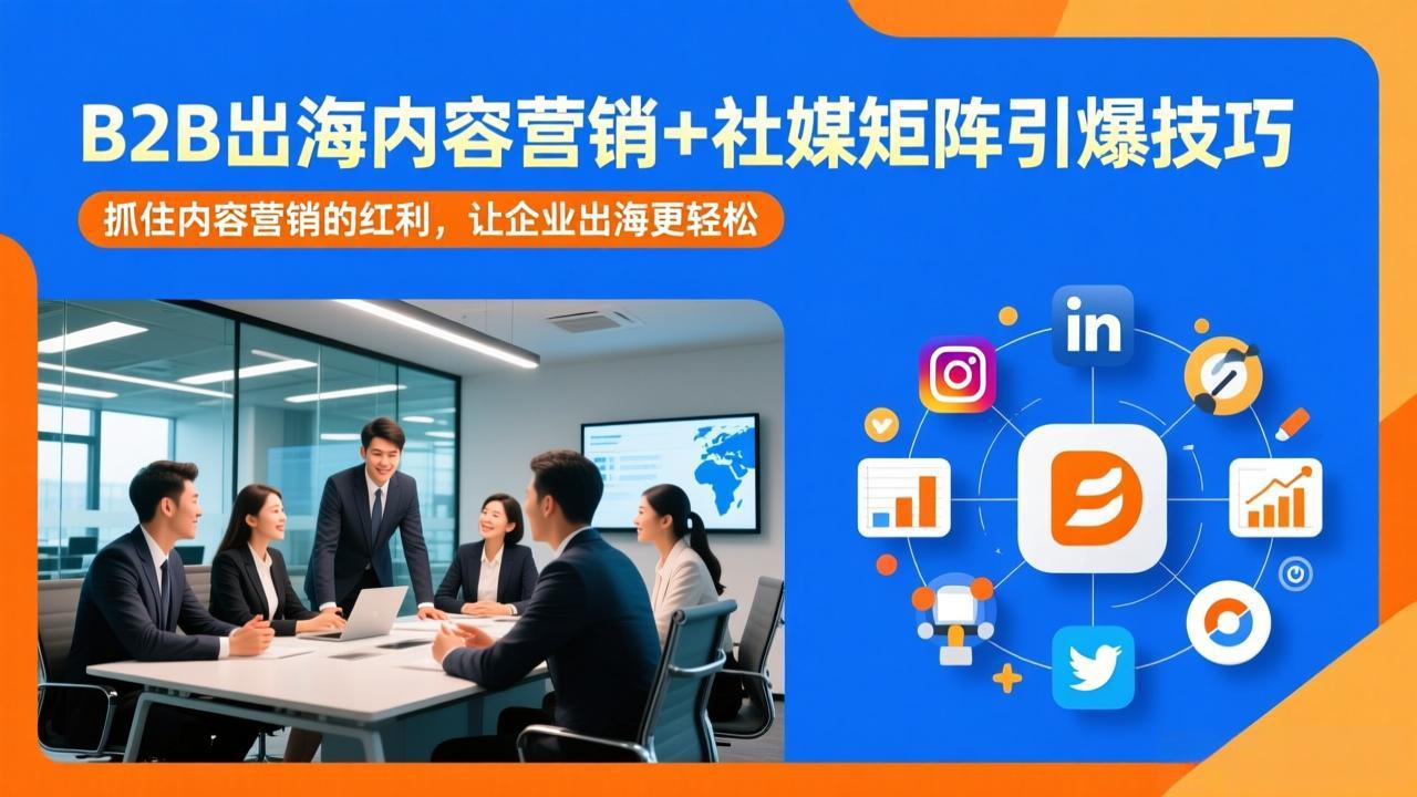 B2B出海内容营销+社媒矩阵引爆技巧：抓住内容营销的红利，让企业出海更轻松-优优云创