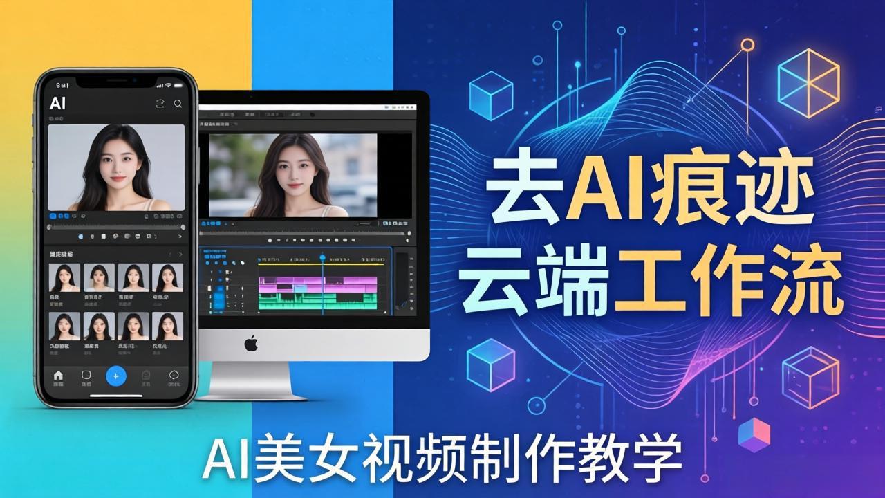 AI美女视频制作教学:去AI痕迹,云端工作流出图,手机电脑均可,不需要配置-优优云创网