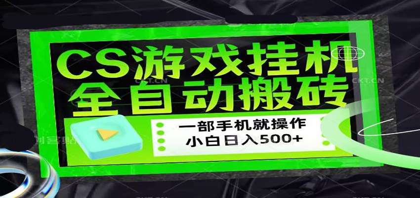 CSGO游戏挂机捡漏搬砖，超稳定的项目，带领1000+小白实现日入500+-优优云创网