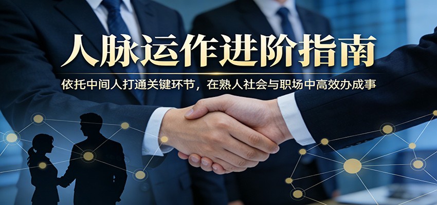 付费文章：人脉运作进阶指南，依托中间人打通关键环节，在熟人社会与职场中高效办成事-优优云创网
