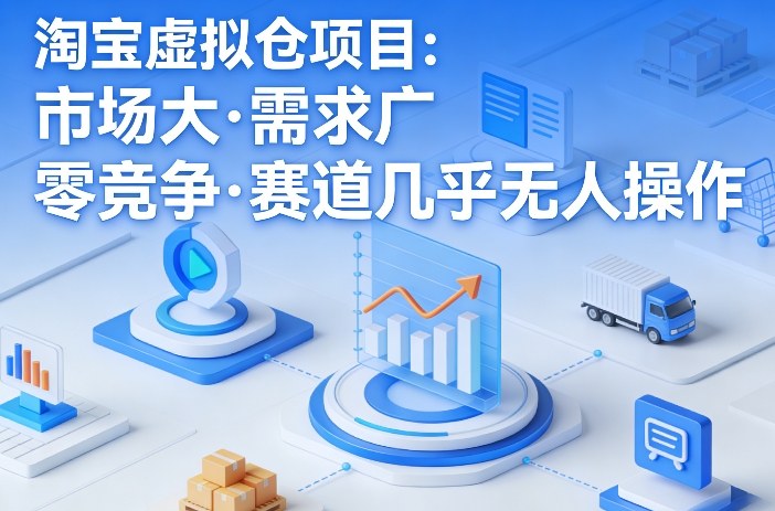 淘宝虚拟仓项目，市场大，需求广，零竞争，赛道几乎没人操作(更新0410)-优优云创网