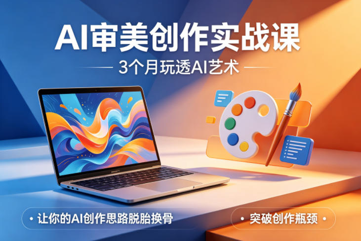 AI审美创作实战课，3个月玩透AI艺术，让你的AI创作思路脱胎换骨，突破创作瓶颈-优优云创网
