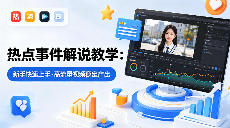 某大V的热点事件解说教学,新手也能快速上手,稳定产出高流量解说视频-优优云创网