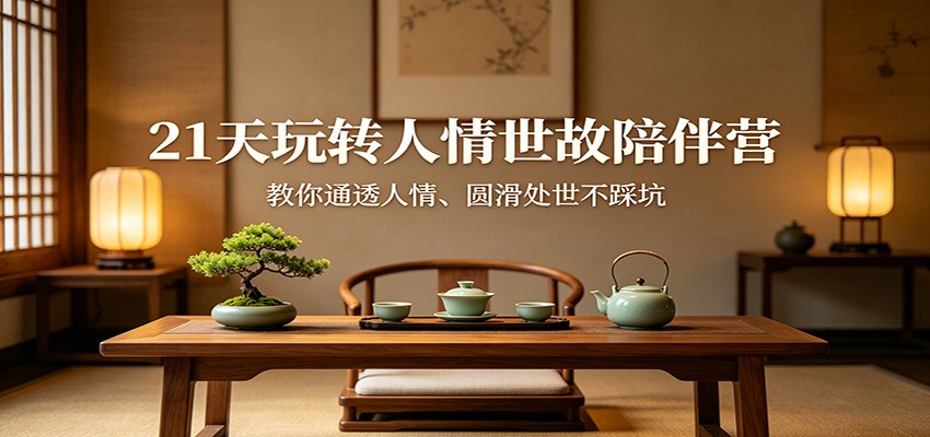21天玩转人情世故陪伴营:教你通透人情、圆滑处世不踩坑-优优云创网