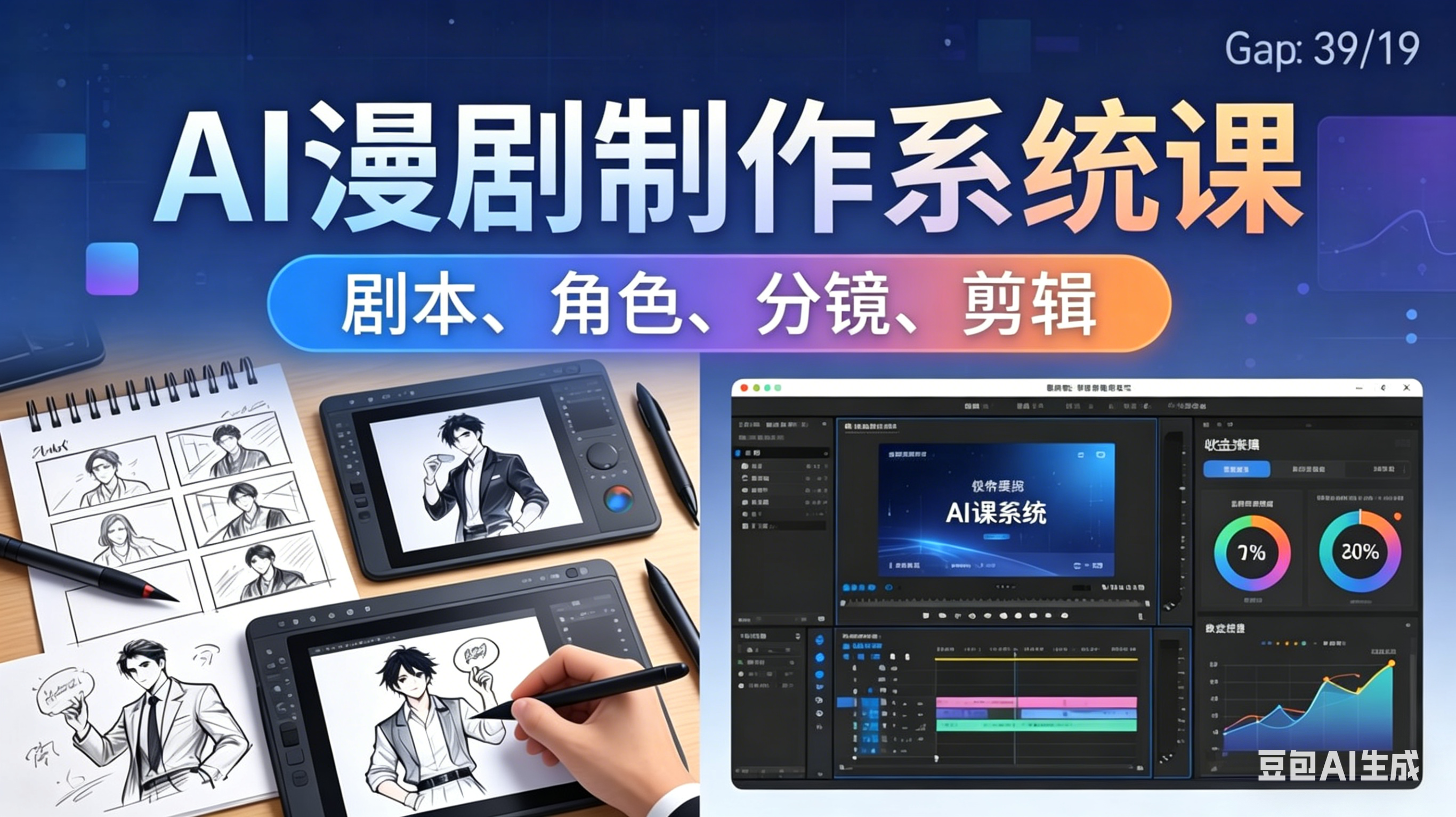 AI漫剧制作系统课：0基础从0到1学会AI制作，掌握剧本、角色、分镜、剪辑全套技能，轻松做号变现-优优云创网