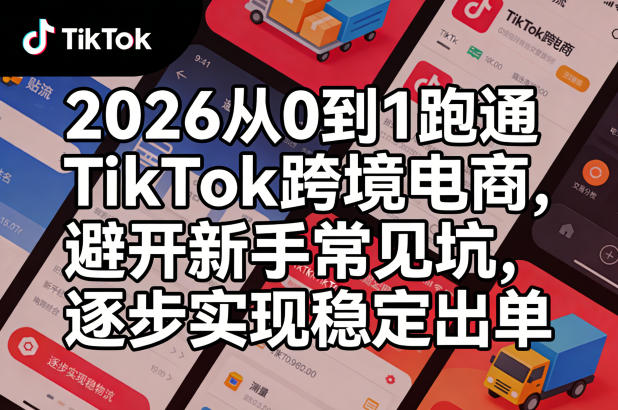 2026从0到1跑通TikTok跨境电商，避开新手常见坑，逐步实现稳定出单(更新0414)-优优云创网