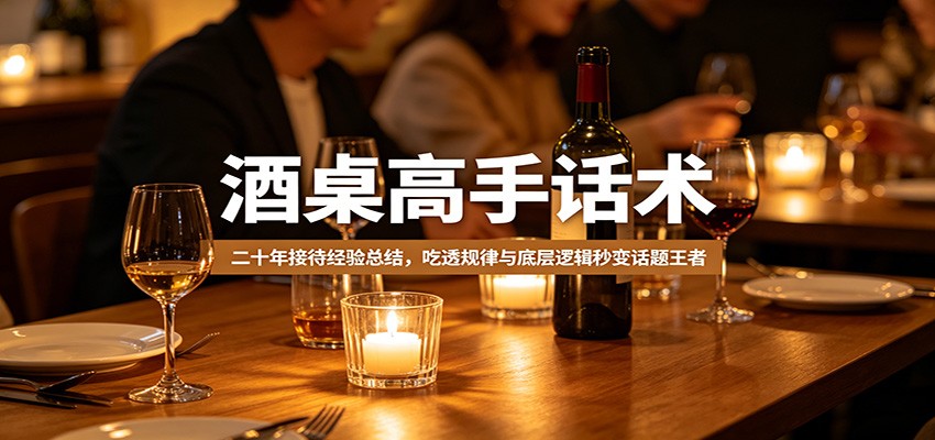 酒桌高手话术:二十年接待经验总结,吃透规律与底层逻辑秒变话题王者-优优云创网