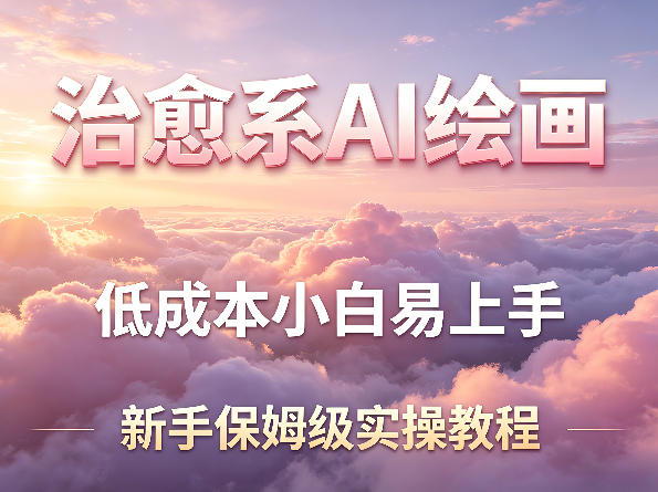 治愈系AI绘画提示词项目，低成本小白易上手，每天10分钟，新手保姆级实操教程-优优云创网