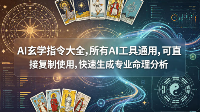 AI玄学指令大全，所有AI工具通用，可直接复制使用，快速生成专业命理分析-优优云创网