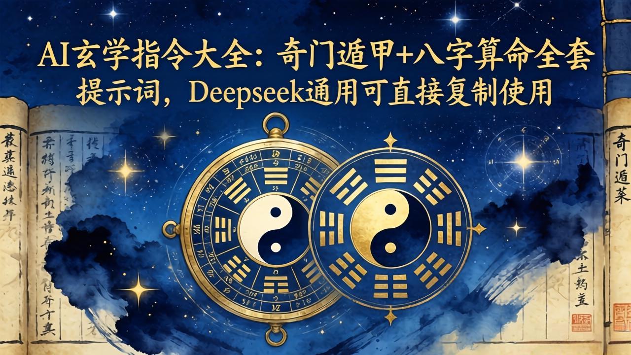 AI玄学指令大全：奇门遁甲+八字算命全套提示词，Deepseek通用可直接复制使用-优优云创网
