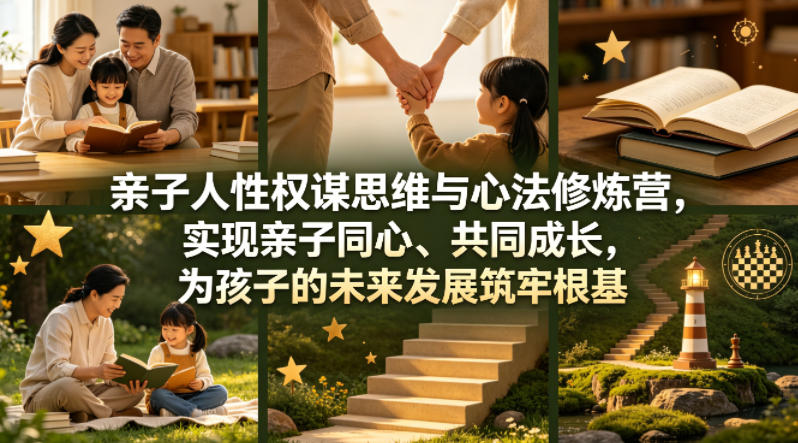 亲子人性权谋思维与心法修炼营，实现亲子同心、共同成长，为孩子的未来发展筑牢根基【音频】-优优云创网
