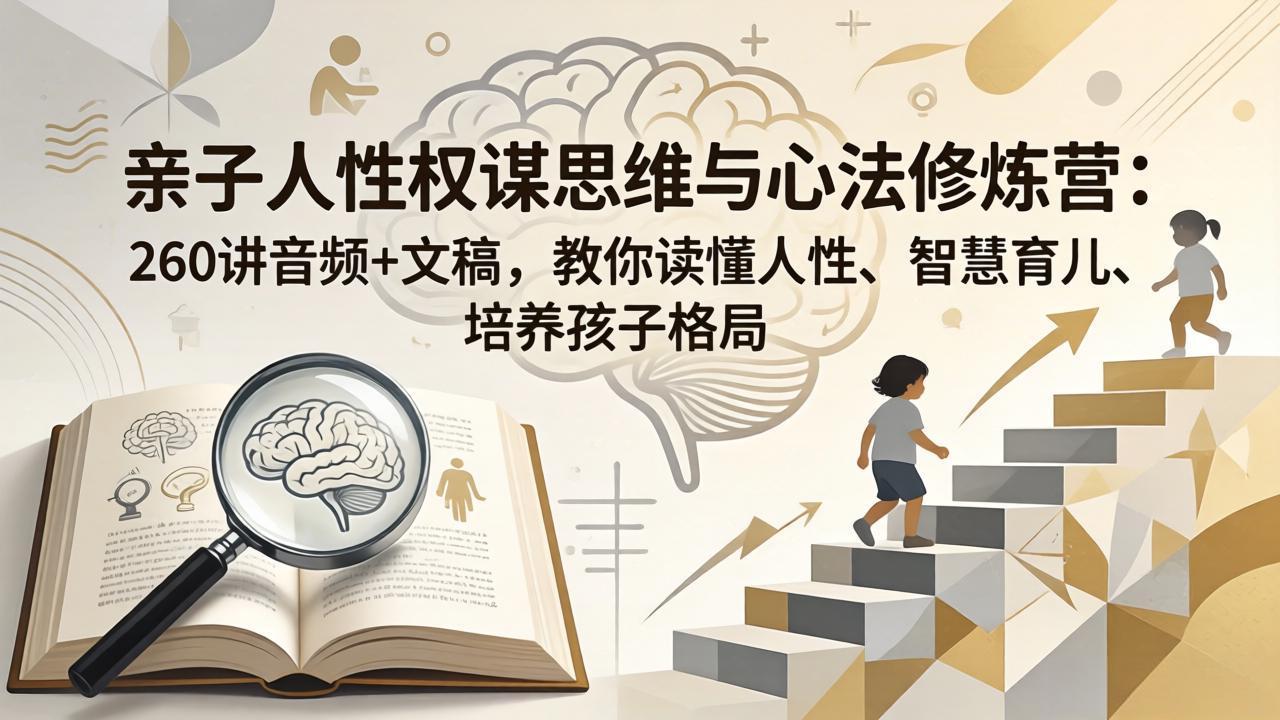 亲子人性权谋思维与心法修炼营：260讲音频+文稿，教你读懂人性、智慧育儿、培养孩子格局-优优云创网